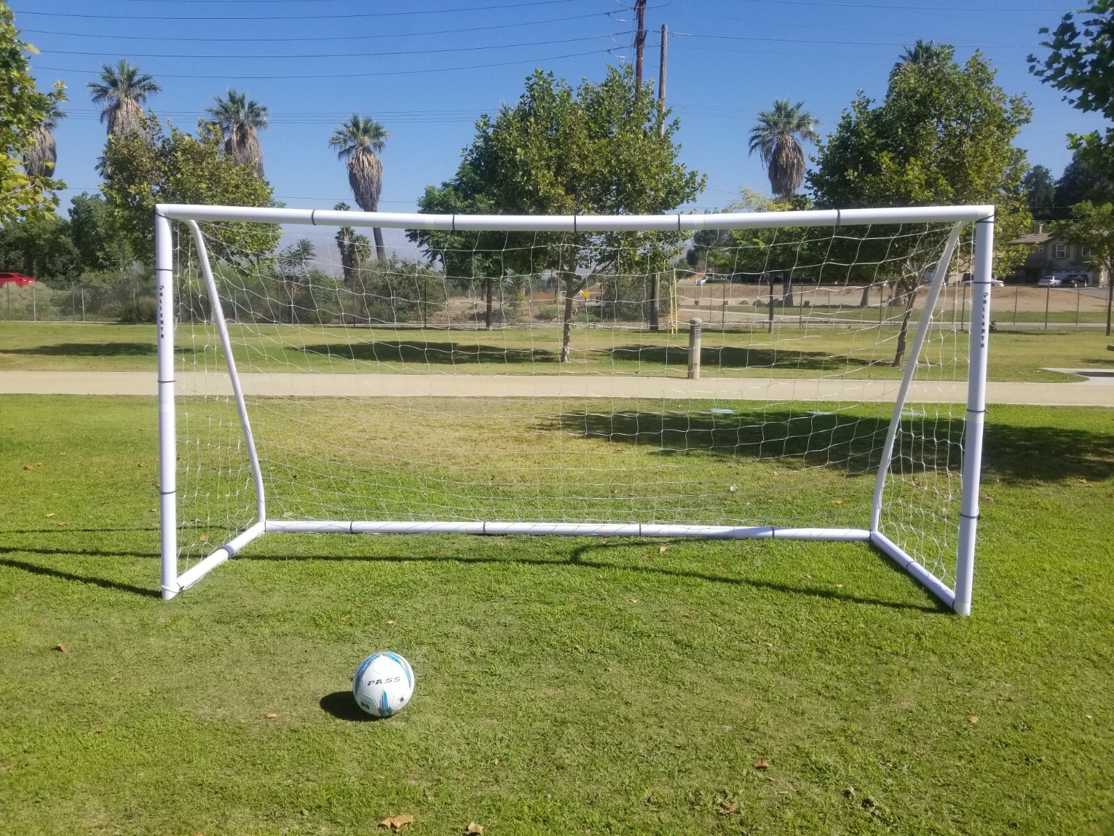 Vallerta Premier® 12 X 6 Ft. 62MM Diameter PVC Frame Soccer Goal with 4mm NET Vallerta Premier® 12 X 6 Ft. 62MM Diameter PVC Frame Soccer Goal with 4mm NET