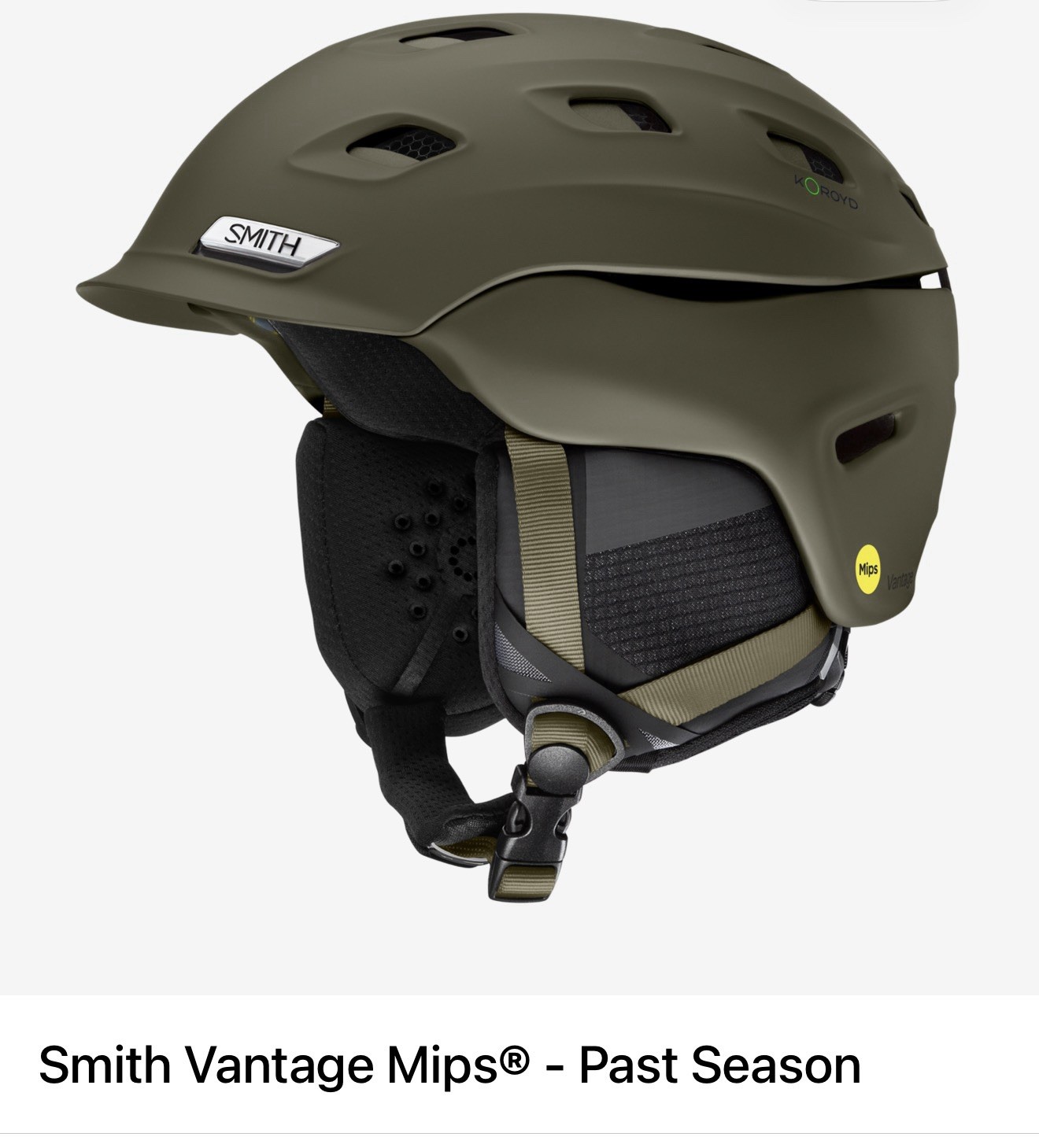 Smith Vantage MIPS Ski Snowboard Helmet M 55-59cm BOA Matte Gray/Sage