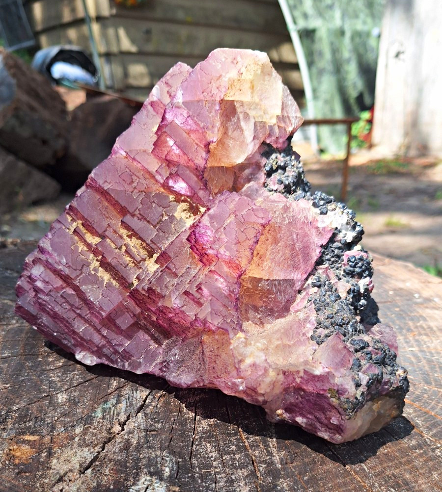 20 LB HUGE Purple Fluorite Specimen w/ Dark Matrix • UV Fluorescent • Illinois?