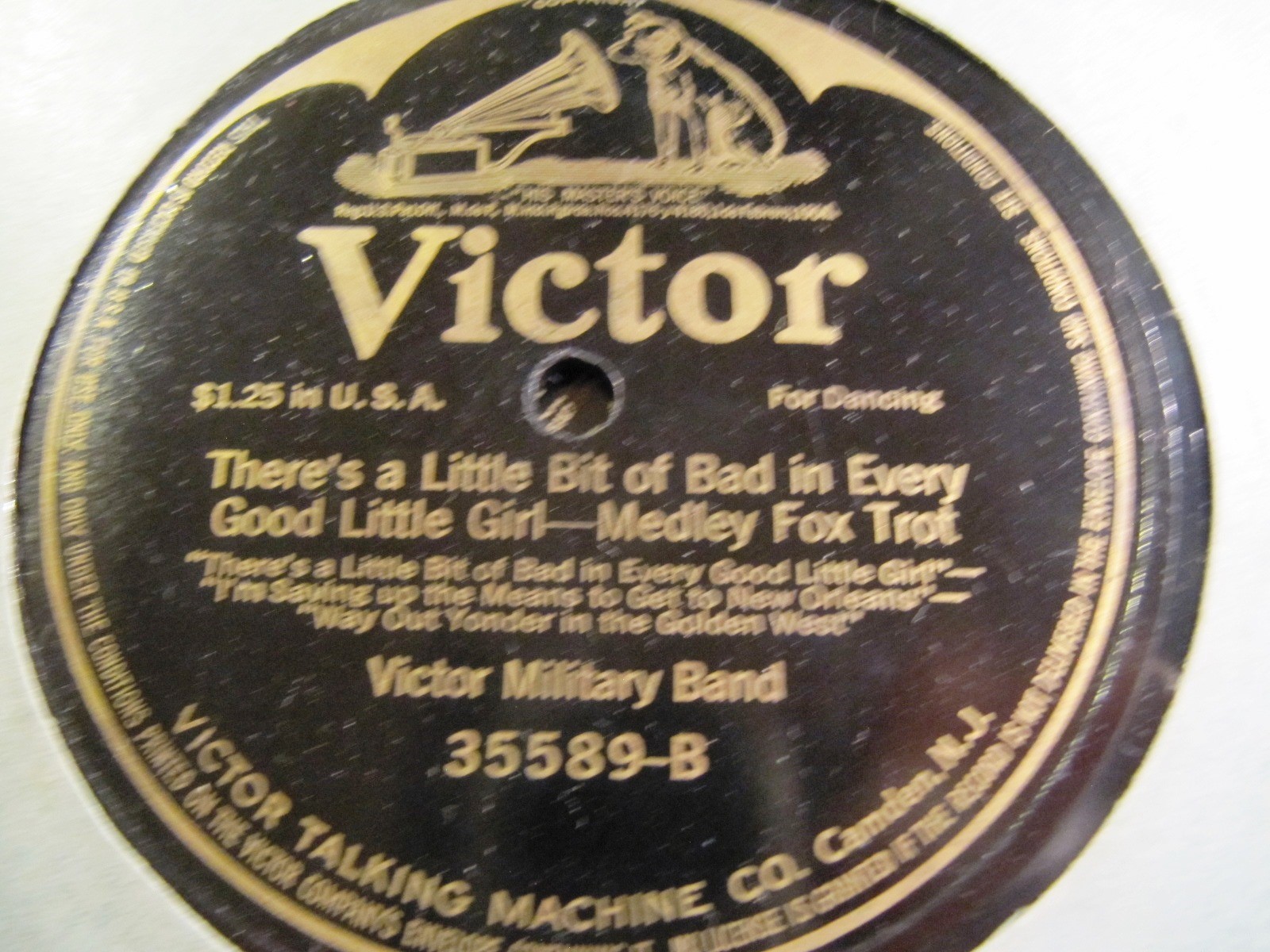 1916 RAGTIME A Little bit of Bad in Every Good Girl VICTOR MILITARY BAND 35589