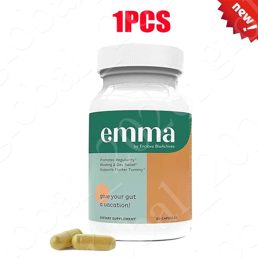5 Pack Emma Gut Health Supplement 300 Capsules for Bloating Relief & Leaky Gut