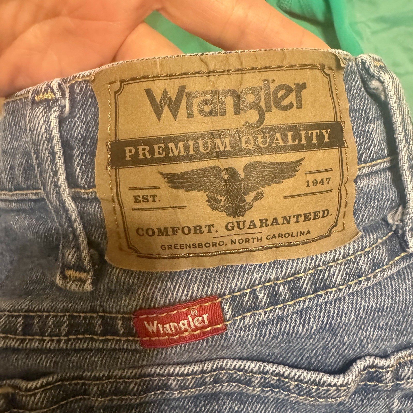 Vintage Wrangler Men’s Jeans Classic Regular Fit Straight Leg Blue Denim