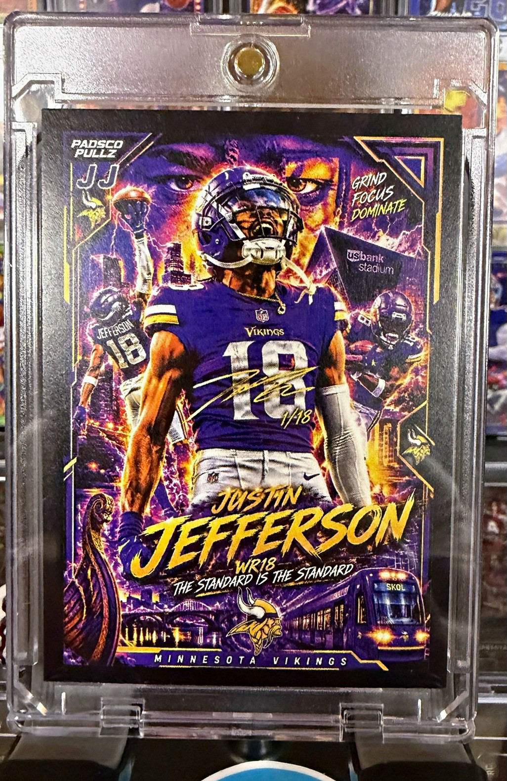 PadscoPullz Custom Football Justin Jefferson Minnesota Vikings JJ18 PadscoPullz Custom Football Justin Jefferson Minnesota Vikings JJ18
