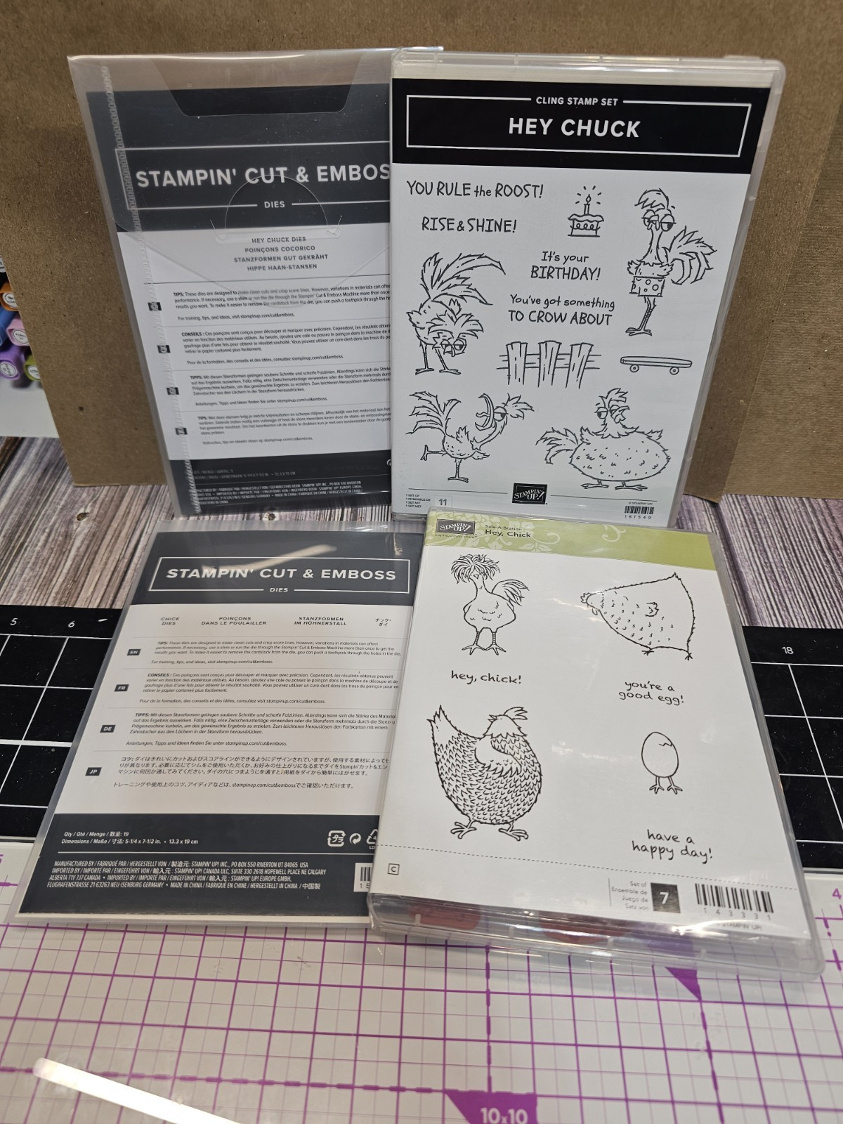 Stampin\' UP HEY CHUCK & HEY CHICK Stamp Sets and Dies Good Egg Birthday
