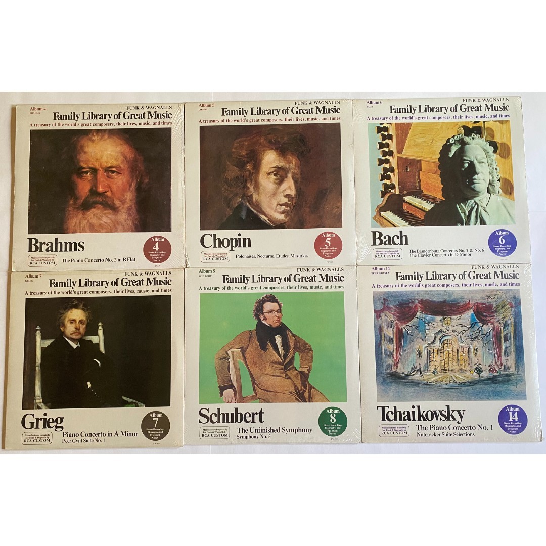 Classical Vinyl Albums Chopin, Bach, Grieg, Schubert, Tchaikovsky, Brahms SEALED