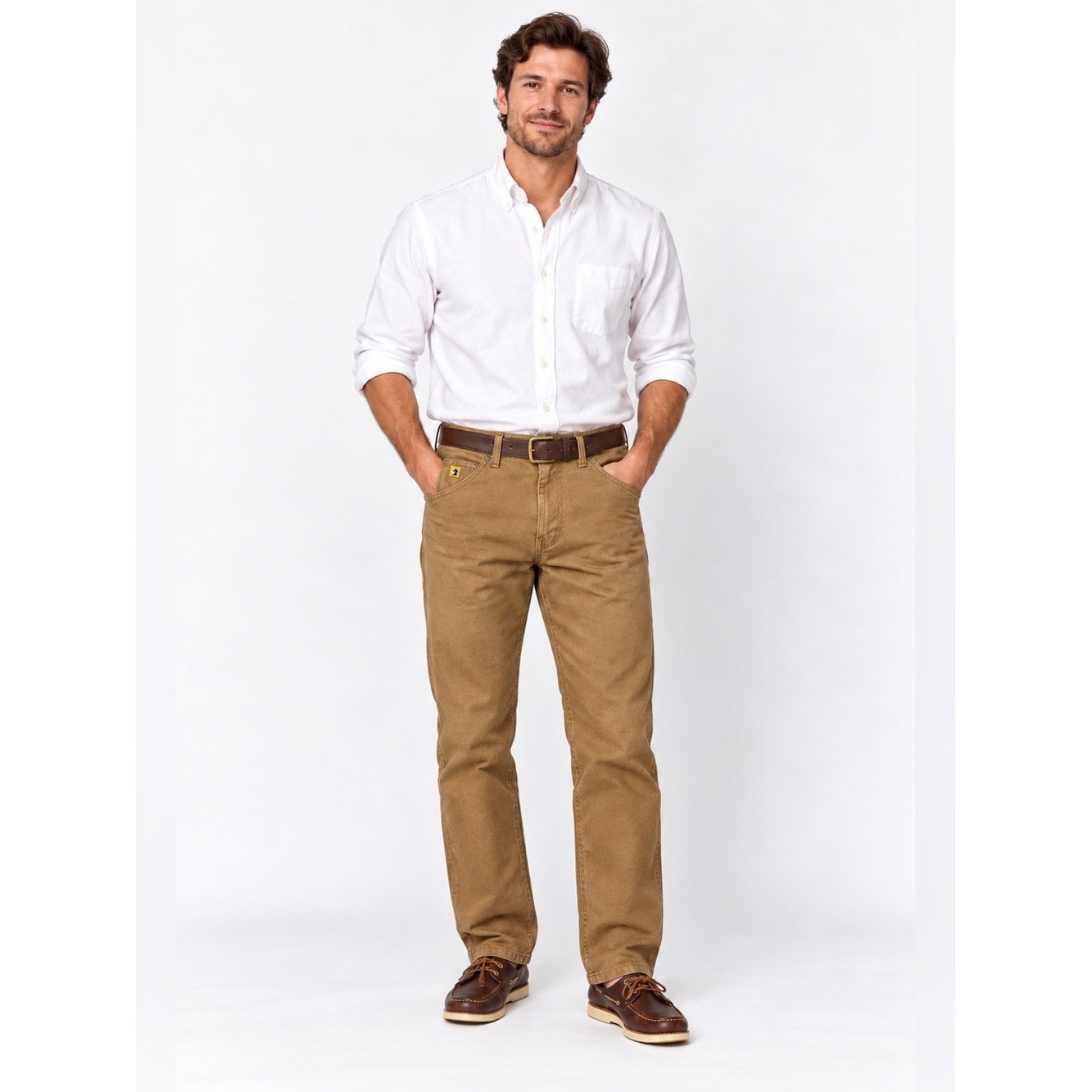 Duck Head Gold School Chino Pants Mens 33x32 Tan Canvas Straight Fit