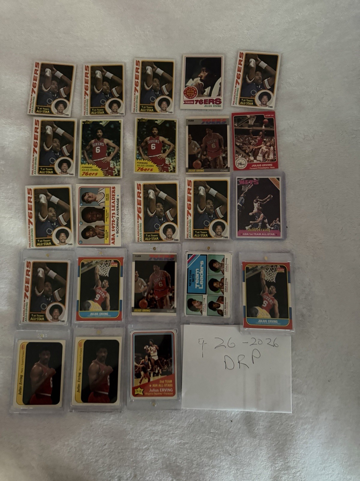 Julius Erving Dr J Card Lot. Amazing Cards And In Amazing Condition Julius Erving Dr J Card Lot. Amazing Cards And In Amazing Condition