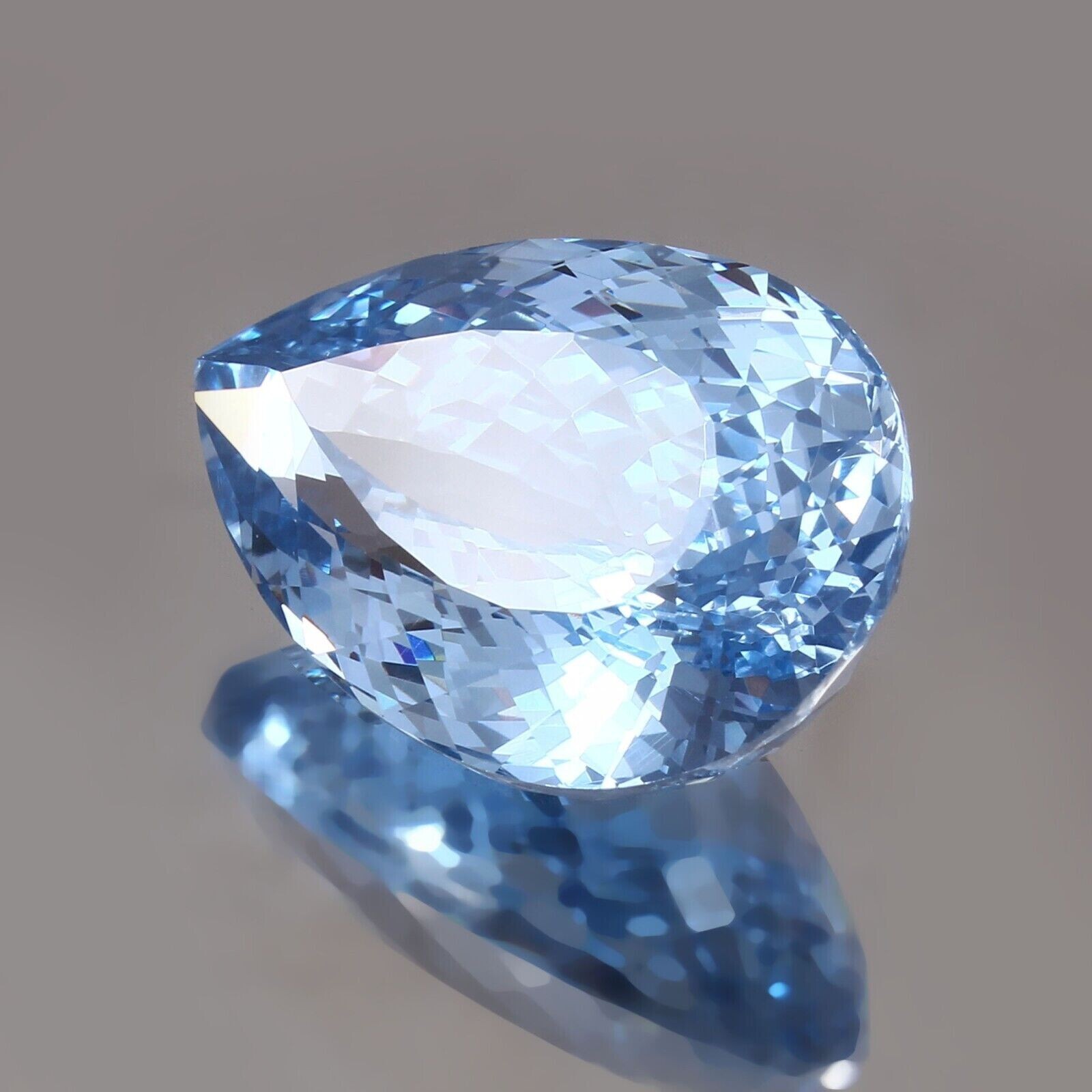 Natural Santa Maria Blue Aquamarine Pear Shape Certified 6.20 Ct Loose Gemstone