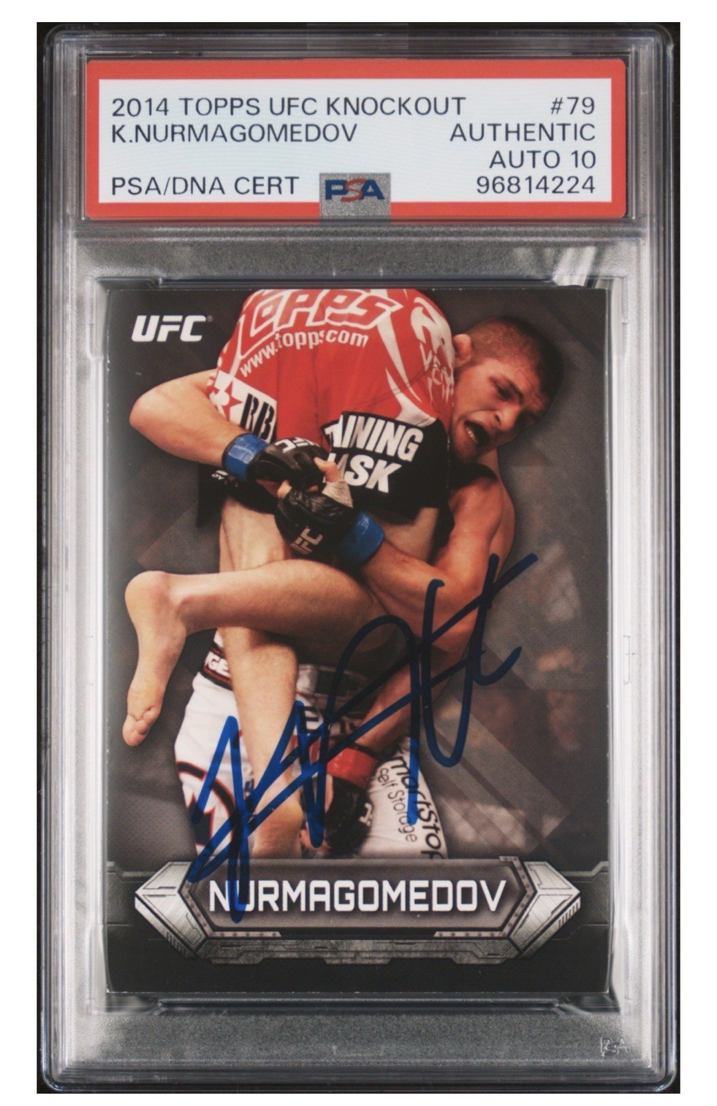 Topps 2014 UFC Knockout Khabib Nurmagomedov PSA Auto 10