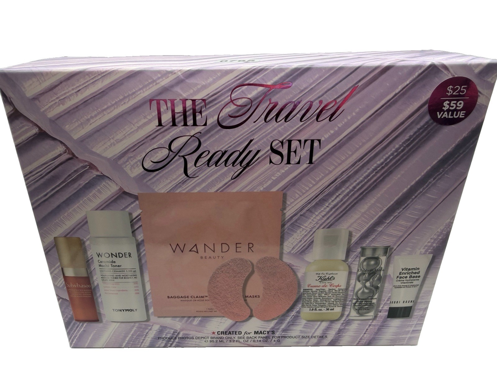 Macy’s Travel Ready 6 Pc Beauty Set Kiehl’s Sulwhasoo Bobbi Brown NEW