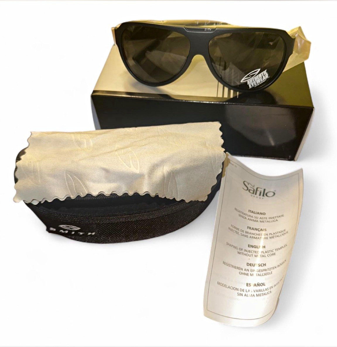 Smith Soundcheck Wrap Sunglasses Matte Black Frame Black Lenses 135mm