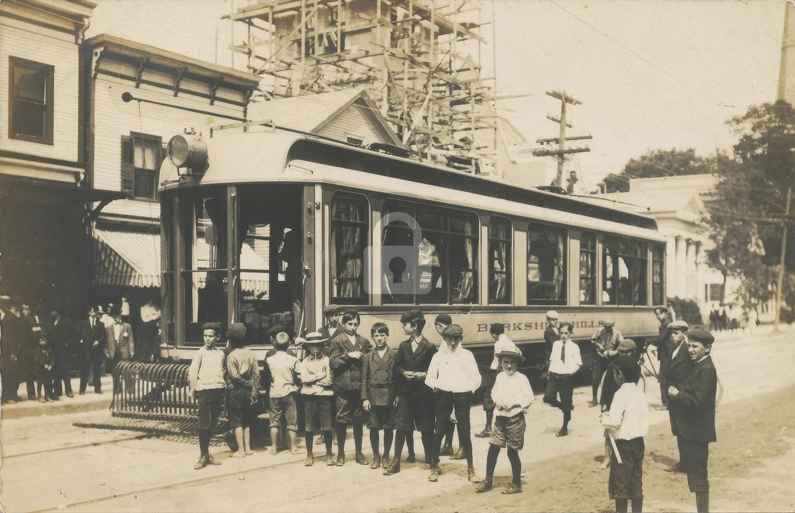 Bennington VT  Main St Stores Berkshire Hills Trolley 1907 RPPC  Postcard COPY