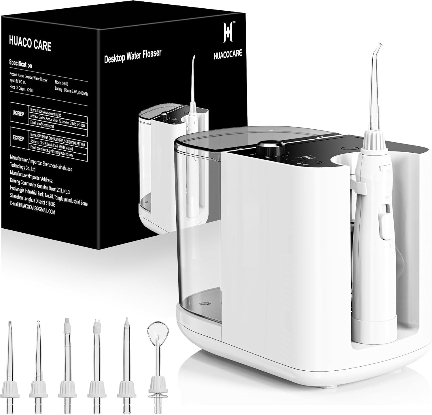 Upgraded Version 900ML Large Capacity Countertop Water Flosser, Aquarius Water Upgraded Version 900ML Large Capacity Countertop Water Flosser, Aquarius Water
