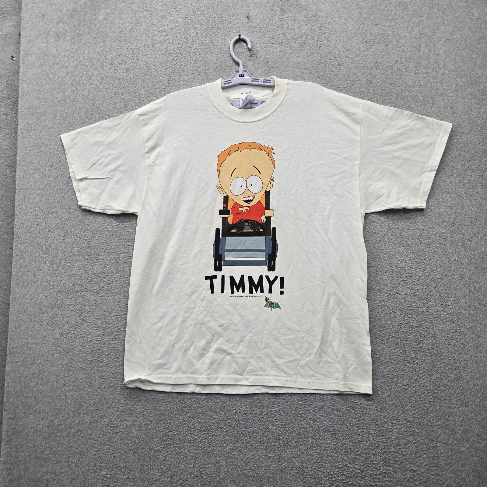 VINTAGE Timmy 2000 Men Shirt XL White Y2K Comedy Central South Park Graphic