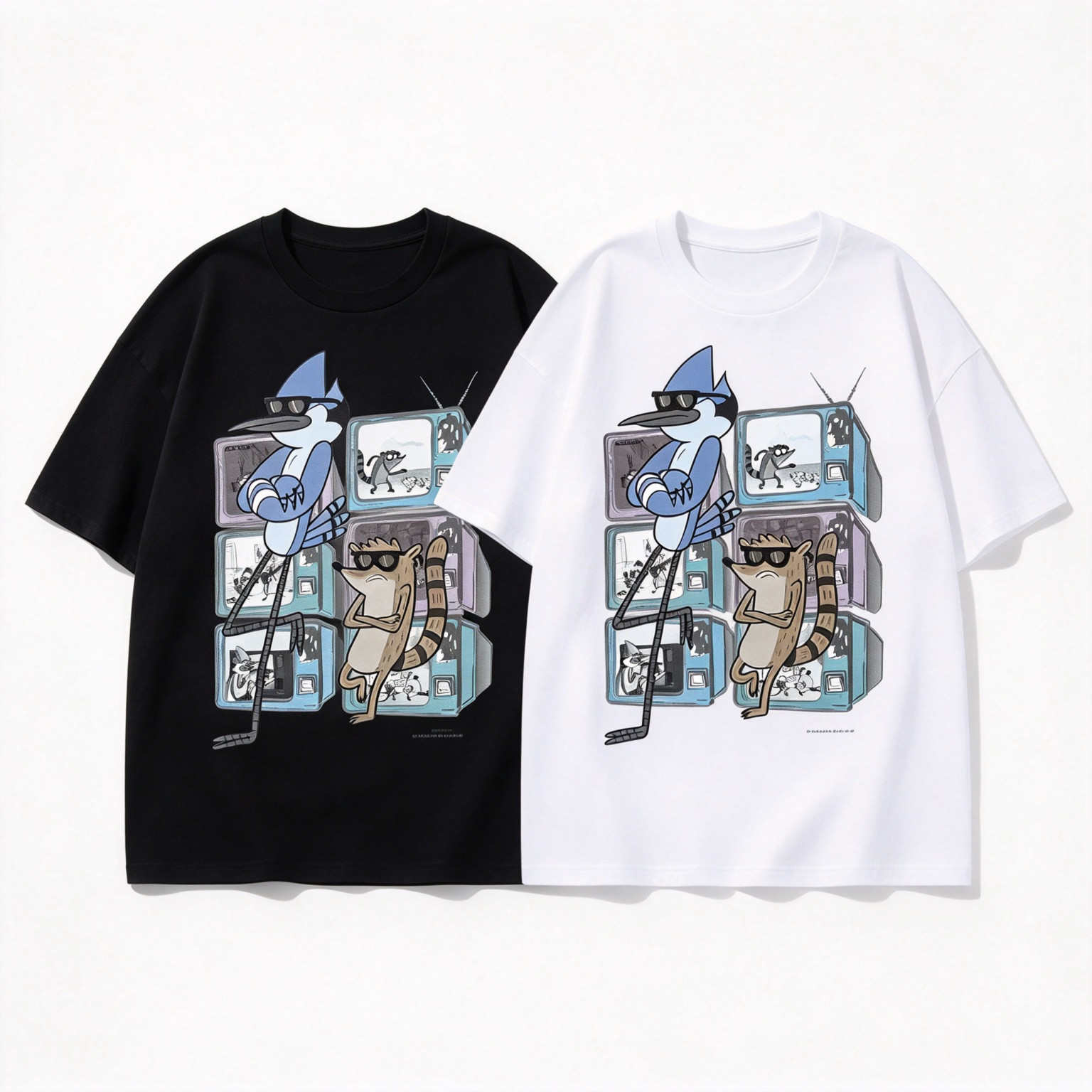 Regular Show Retro TV Cartoon Characters T-Shirt SIZE S-5XL