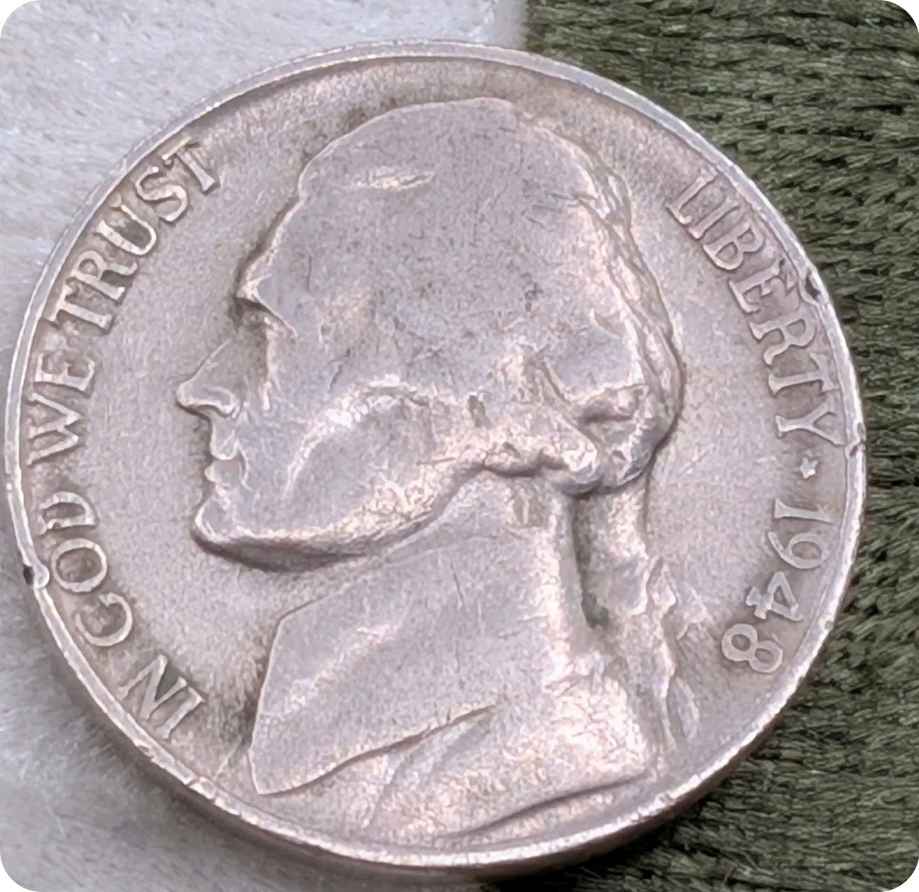 1948-S 5C Jefferson Nickel