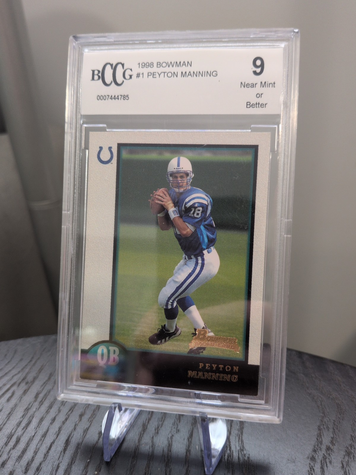 1998 Bowman - Peyton Manning #1 (RC) BCCG 9 1998 Bowman - Peyton Manning #1 (RC) BCCG 9