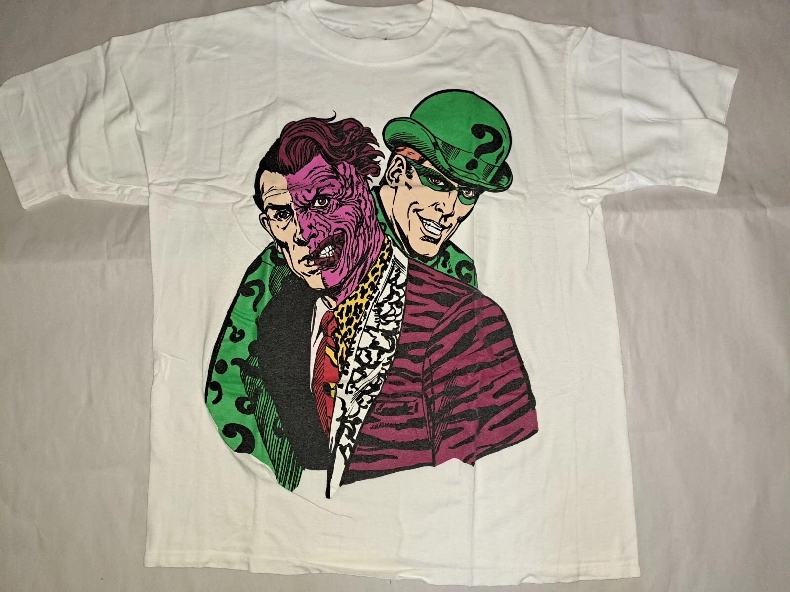 Vintage 1995 Batman Forever Riddler Jim Carrey Two Face  T-Shirt S-5XL Reprint