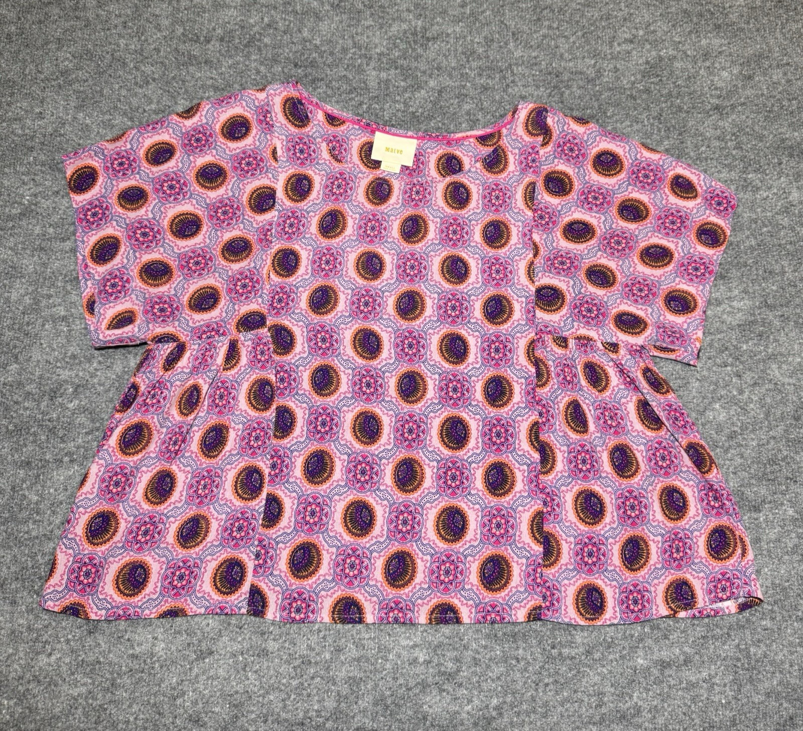 Maeve Anthropologie Blouse Top Purple Pink Women S Hippie Geometric Psychedelic Maeve Anthropologie Blouse Top Purple Pink Women S Hippie Geometric Psychedelic