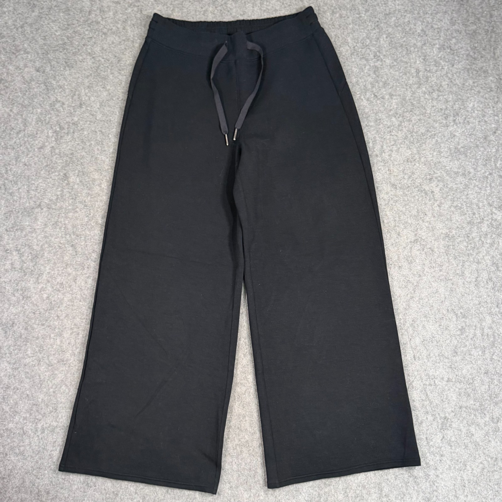 Spanx Air Essentials Wide Leg Pants Black High Waisted Women\'s Size M Petite Spanx Air Essentials Wide Leg Pants Black High Waisted Women\'s Size M Petite