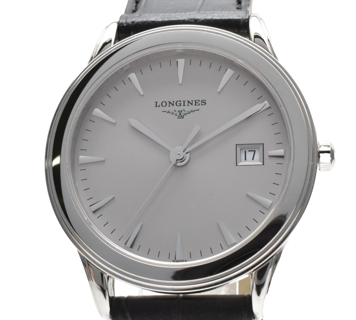 [NEAR MINT] Longines Flagship L4.716.4 Quartz Silver Dial Date 36mm Men\'s Watch
