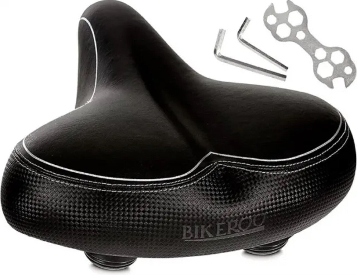 Bikeroo Oversized Bike Seat - Comfort Outdoor Bike Seat Elastomer Springs Bikeroo Oversized Bike Seat - Comfort Outdoor Bike Seat Elastomer Springs