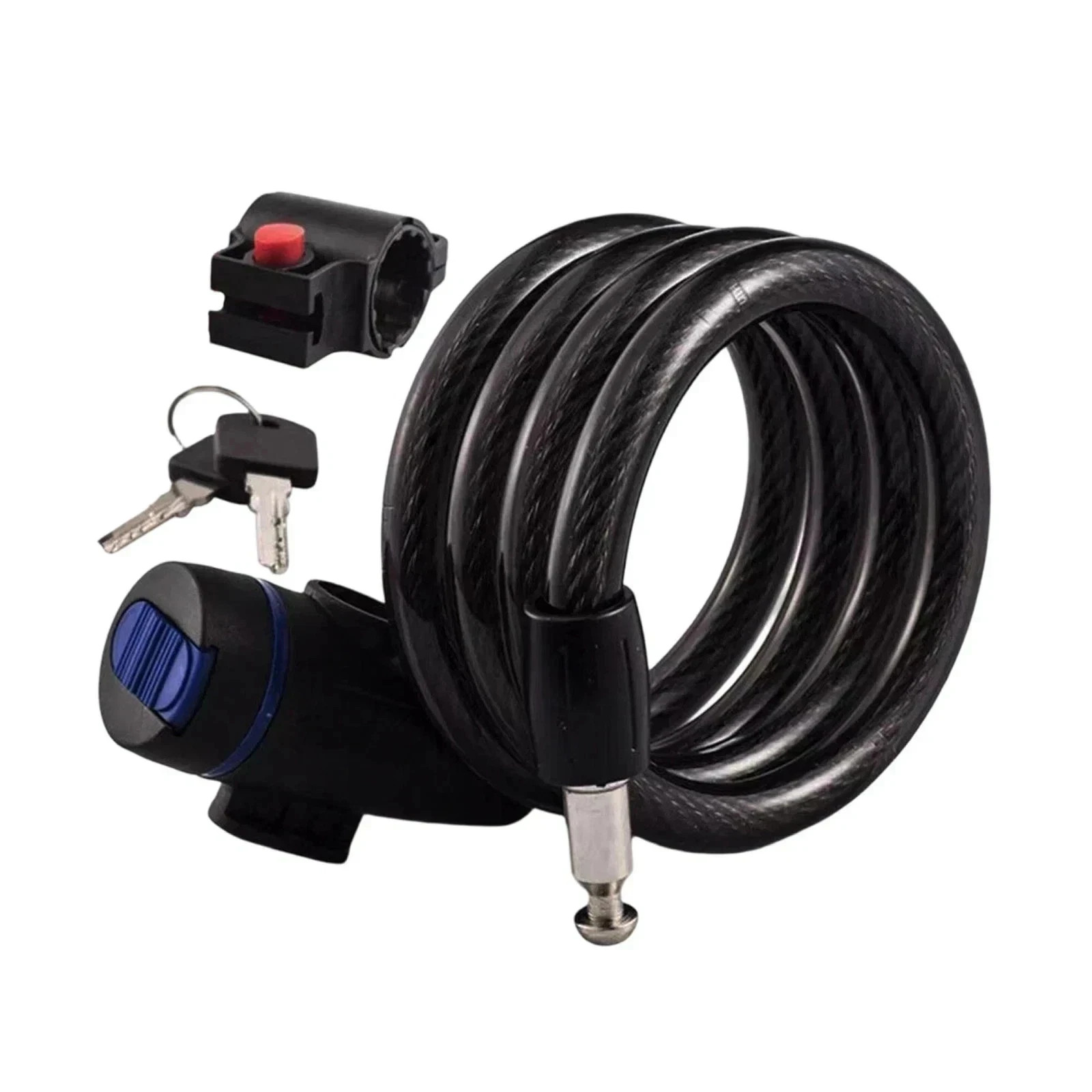Bike Lock Heavy Duty Cable Anti Theft Bicycle 2 Key Security Chain Scooter Lock