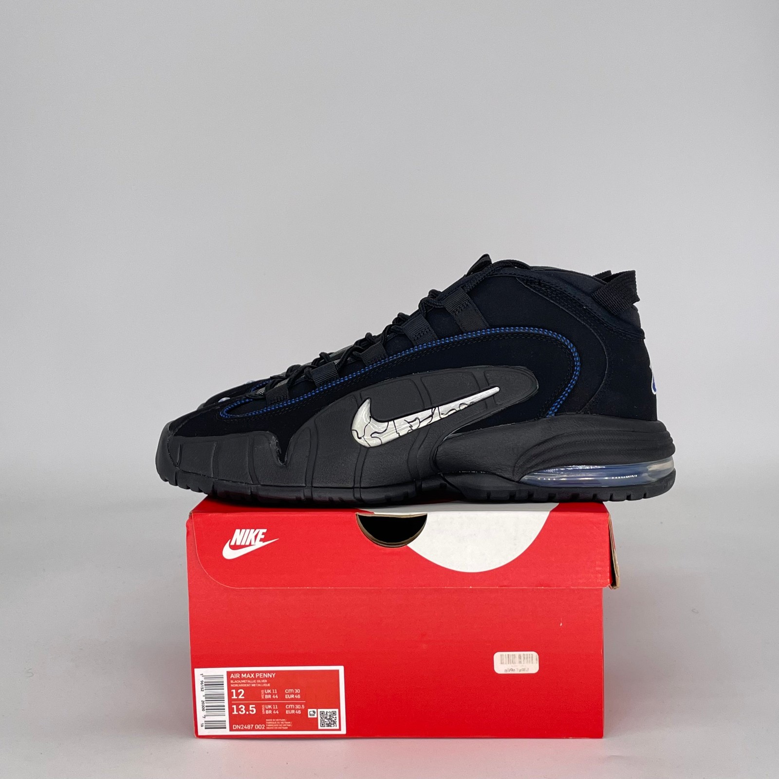 Size 12M/13.5W - Nike Air Max Penny 1 All-Star Black Metallic Silver DN2487-002 Size 12M/13.5W - Nike Air Max Penny 1 All-Star Black Metallic Silver DN2487-002