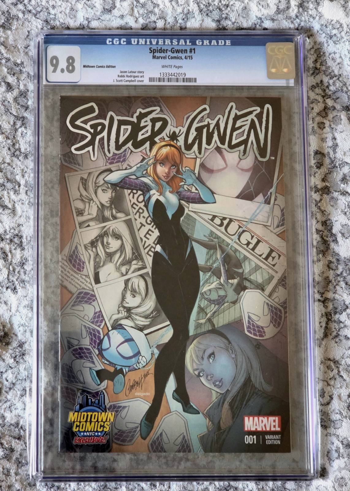 SPIDER-GWEN #1 CGC 9.8 wp. Marvel 2015 *Midtown Comics * J. Scott Campbell Cover SPIDER-GWEN #1 CGC 9.8 wp. Marvel 2015 *Midtown Comics * J. Scott Campbell Cover