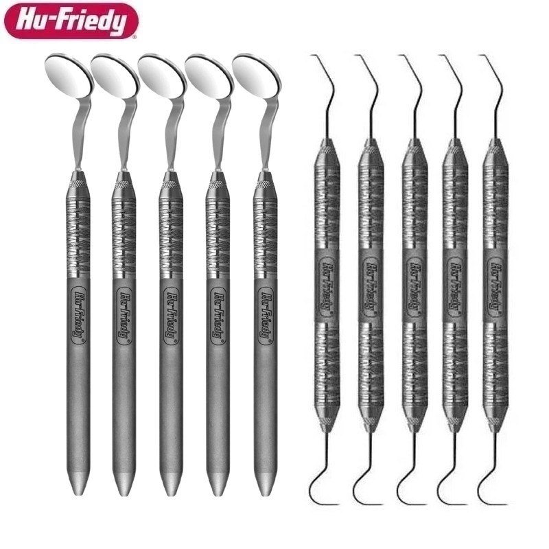 Hu-Friedy Lot of 10 MH6 Handle With Mirror And Explorer EXD56 #5 Dental