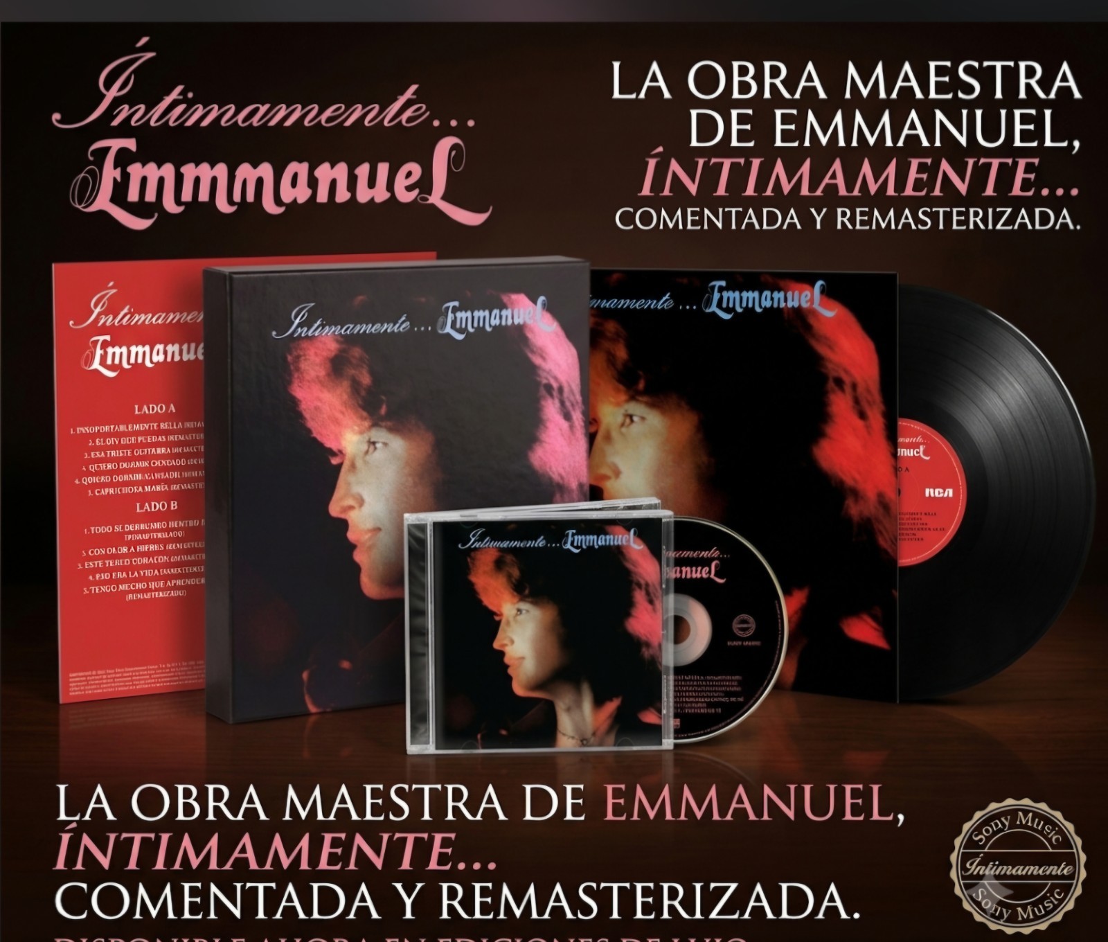 ​¡Paquete de Colección Emmanuel – Íntimamente... (LP Vinilo Remasterizado + CD)