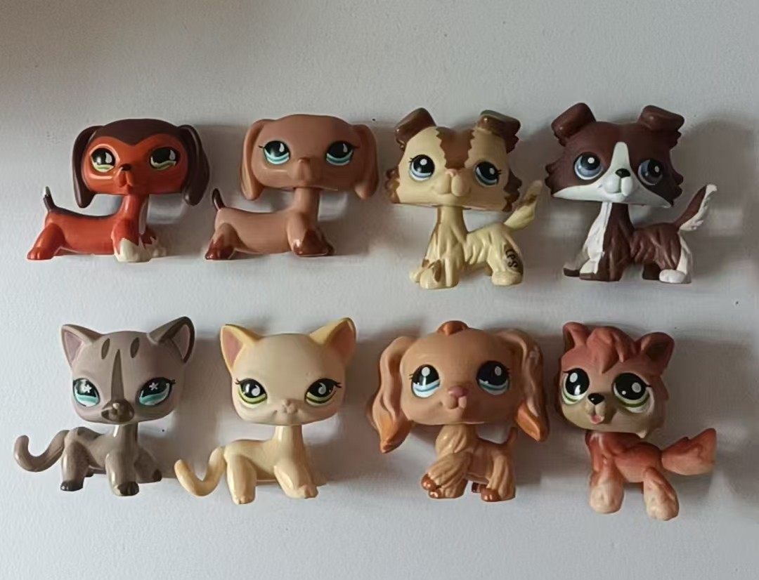 8pcs/lot Littlest Pet Shop LPS  Cat Dog #518#468#733#2210Animals Figure