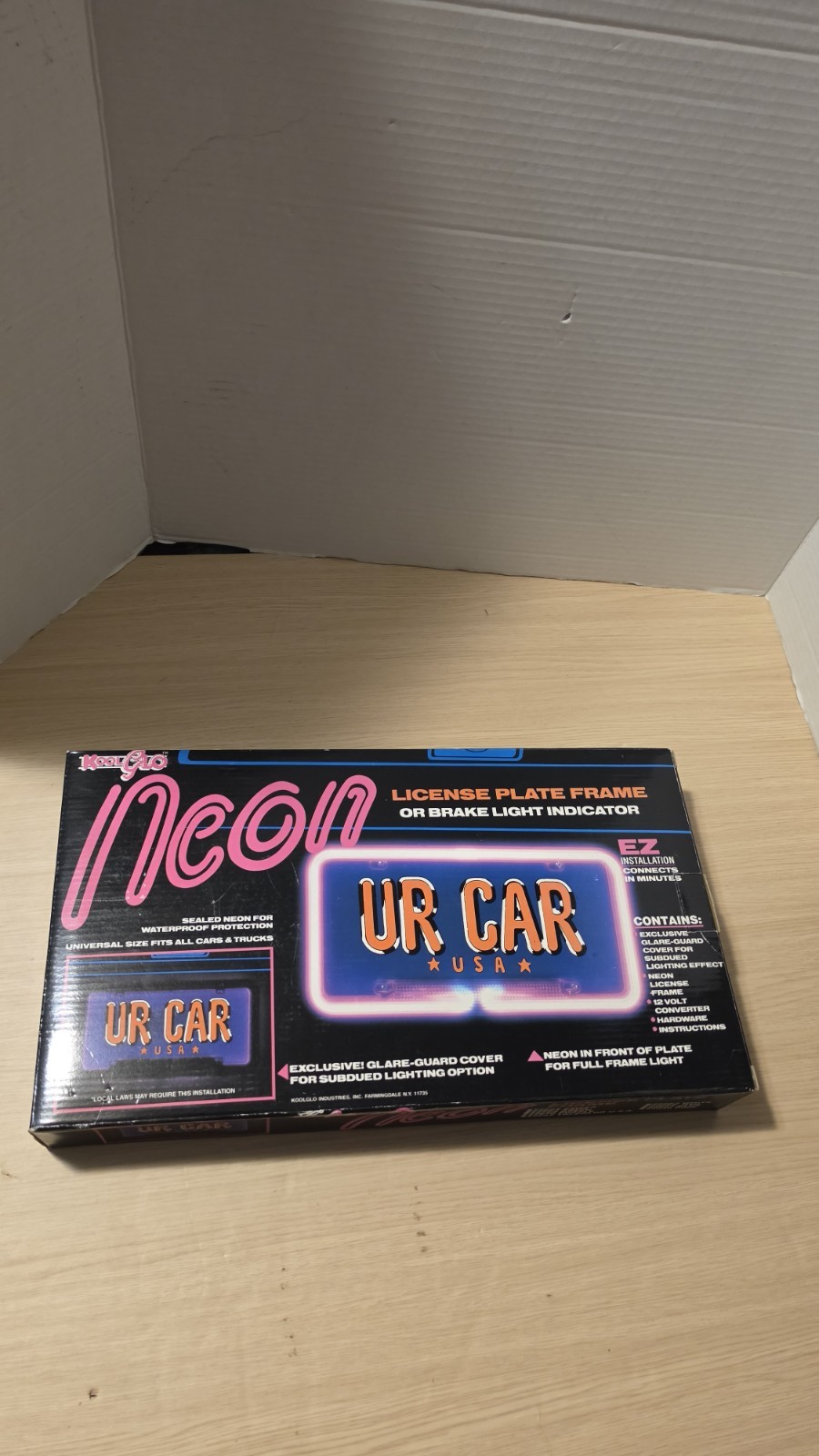 Vintage Kool Glo (Purple) Neon License Plate Frame Or Brake Light Indicator 90s
