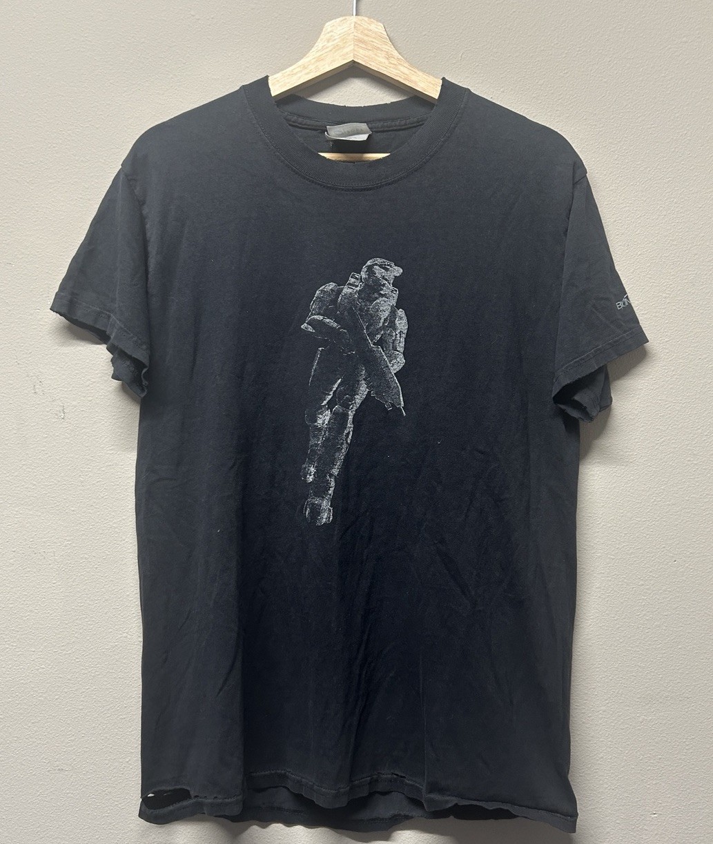 Vintage 2007 Halo 3 Master Chief XBOX 360 Video Game Promo T-Shirt Medium Y2K