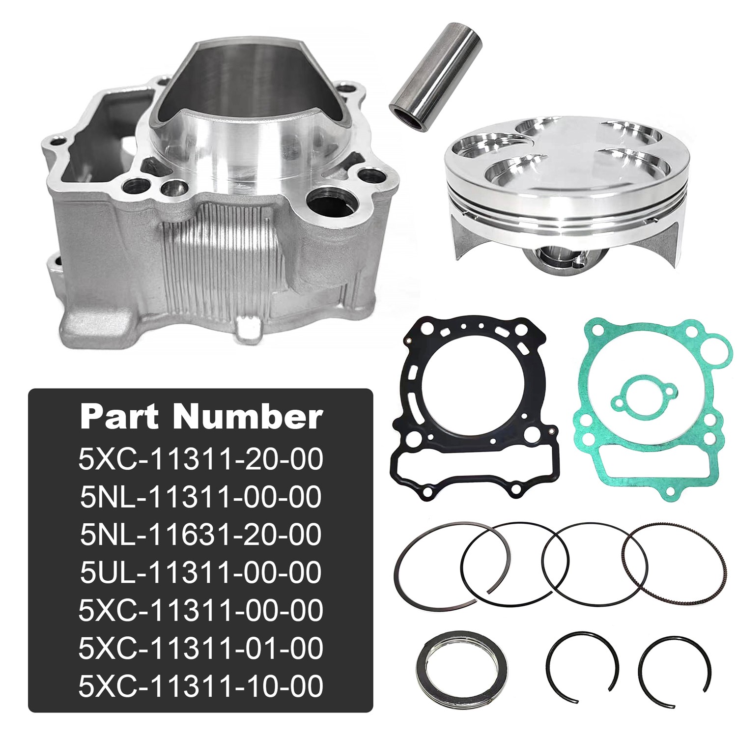 For 2001-2013 YZ250F WR250F Cylinder & Piston Ring & Valves Rebuild Kit STD 77mm