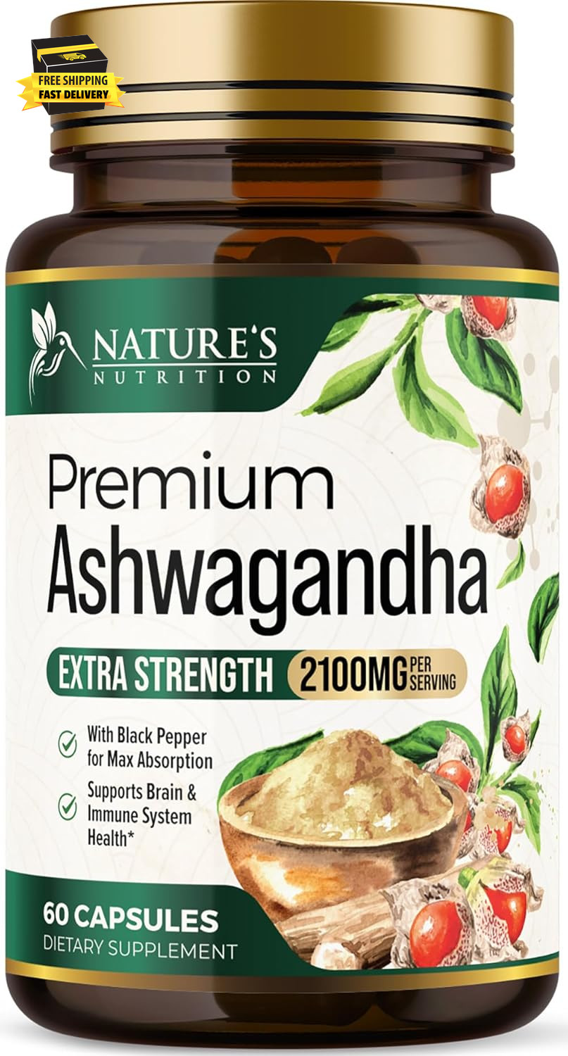 Ashwagandha Supplements - 2100Mg Ashwagandha Capsule for Women & Men, Natural An Ashwagandha Supplements - 2100Mg Ashwagandha Capsule for Women & Men, Natural An