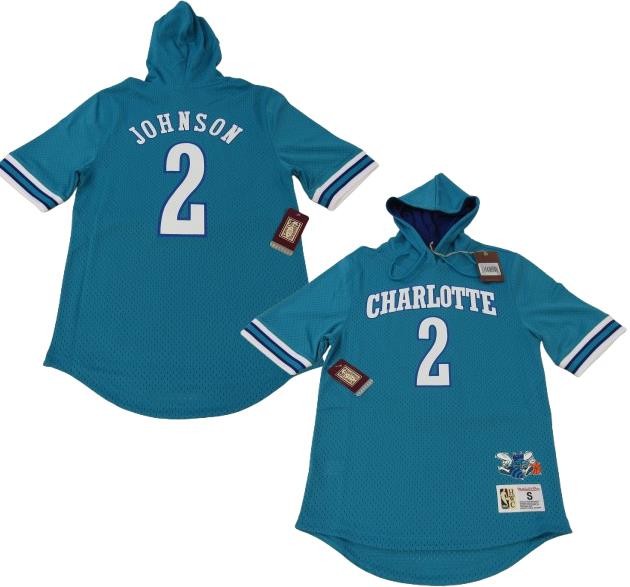 New 1992 Larry Johnson #2 Hornets Mens Sizes Mitchell & Ness Hoodie Jersey $110 New 1992 Larry Johnson #2 Hornets Mens Sizes Mitchell & Ness Hoodie Jersey $110