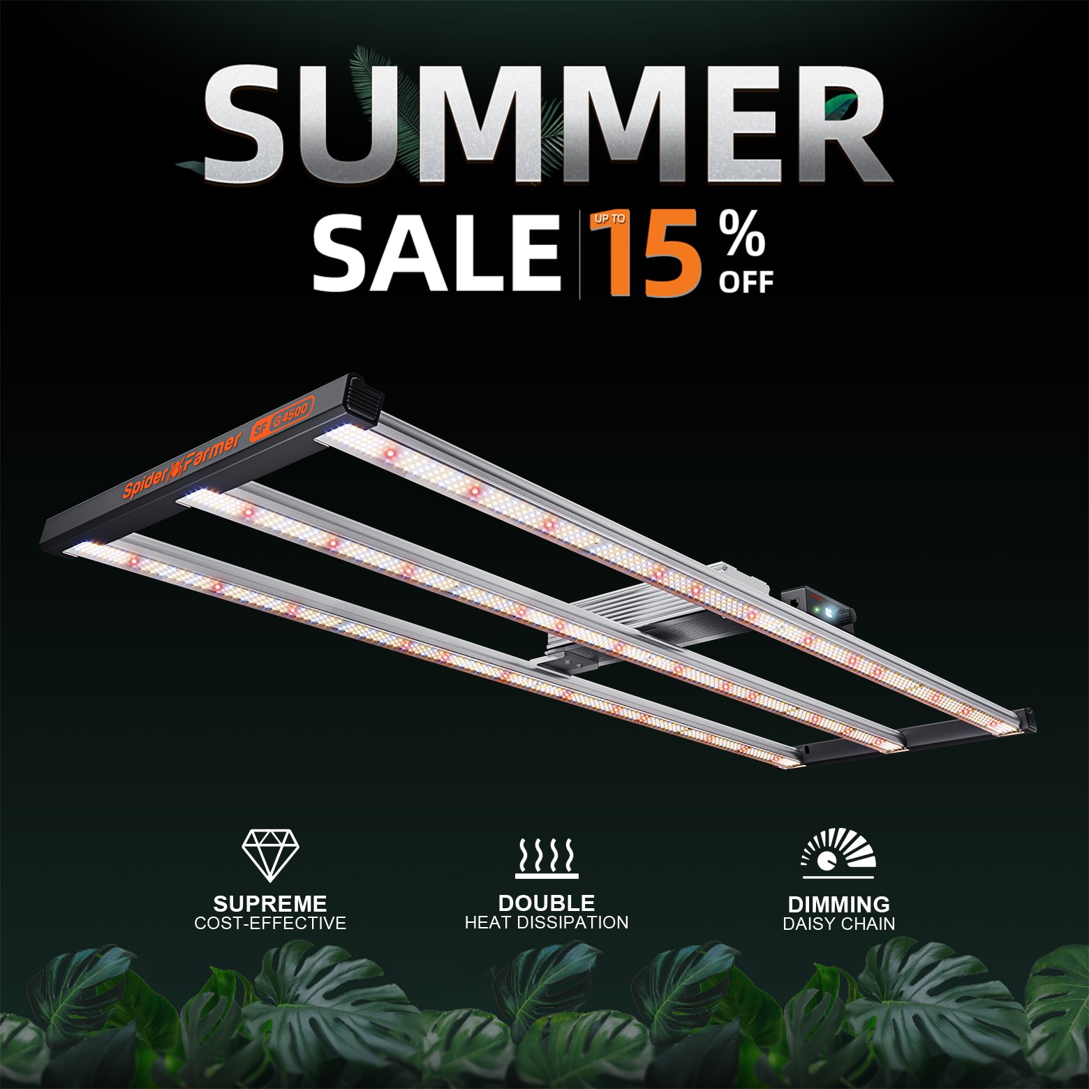 Spider Farmer G4500 LED Grow Light Full Spectrum Commercial Grow Indoor Plants Spider Farmer G4500 LED Grow Light Full Spectrum Commercial Grow Indoor Plants