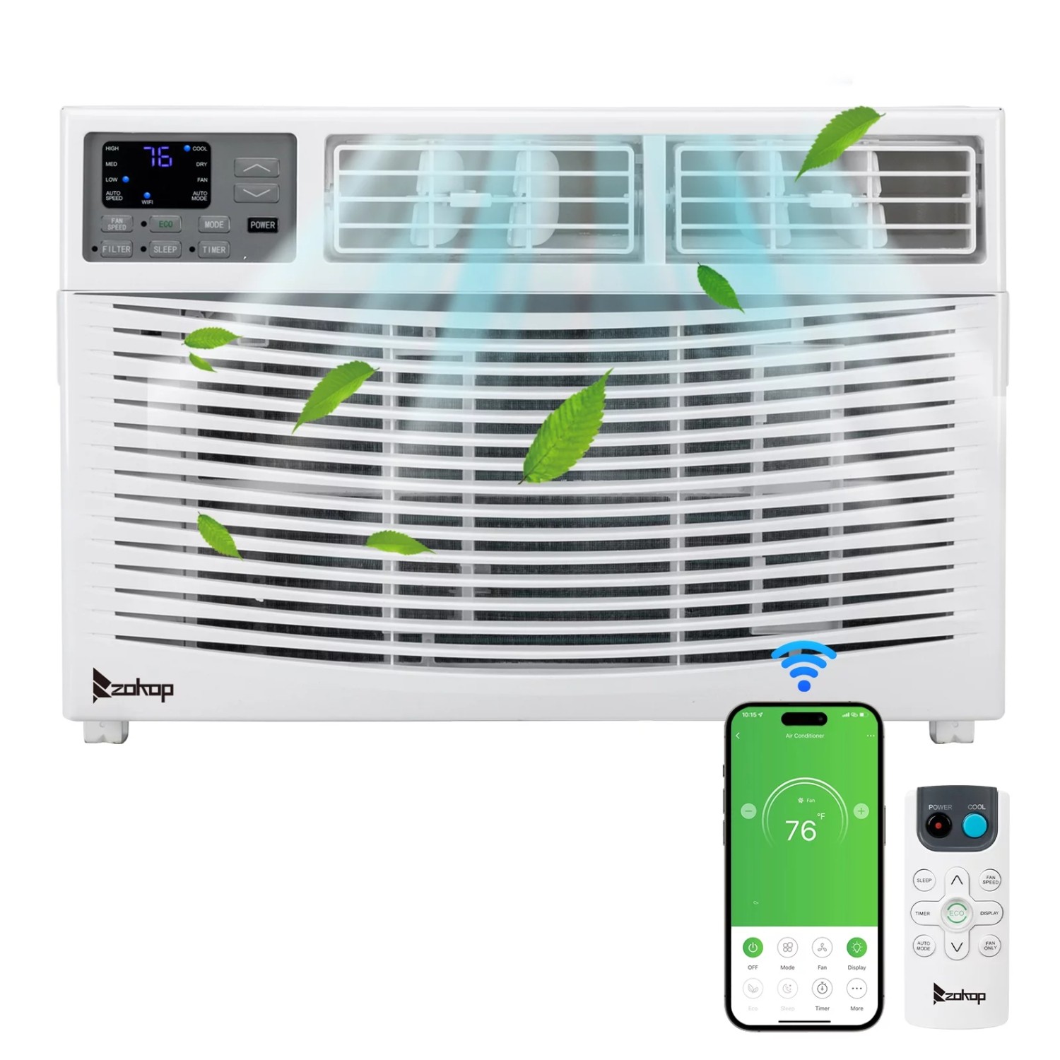 Ktaxon 14000BTU 115V Window Air Conditioner With Wi-Fi and Eco Mode for Medium