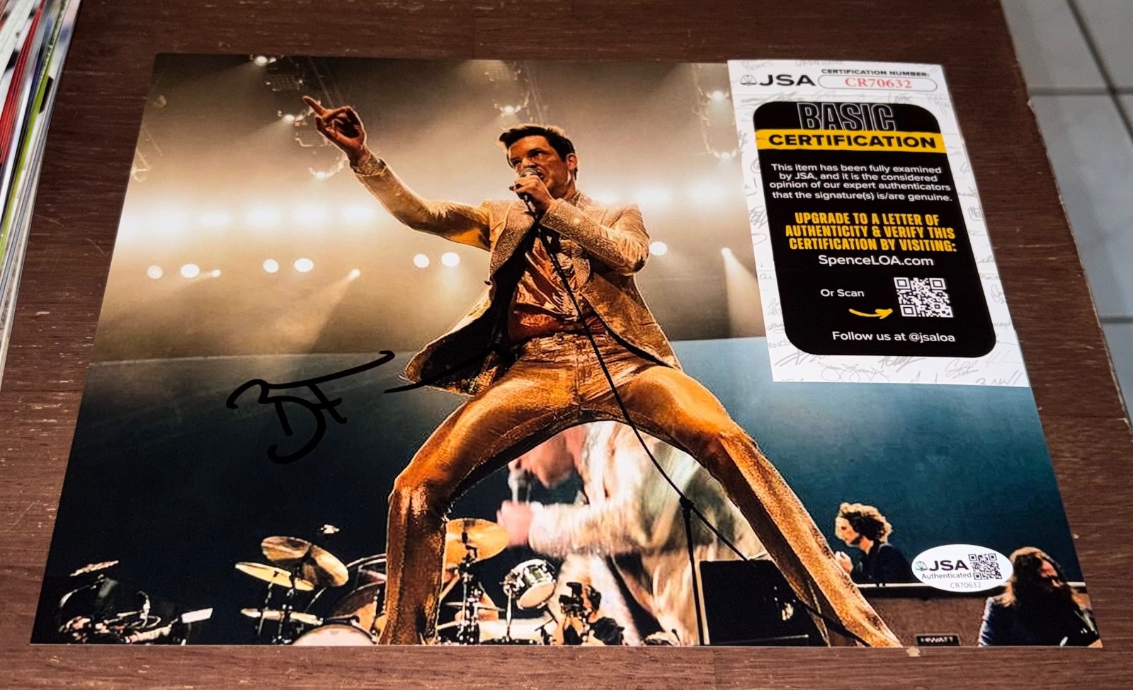 Brandon Flowers The Killers Singer Signed 8x10 Photo Autographed Music JSA N