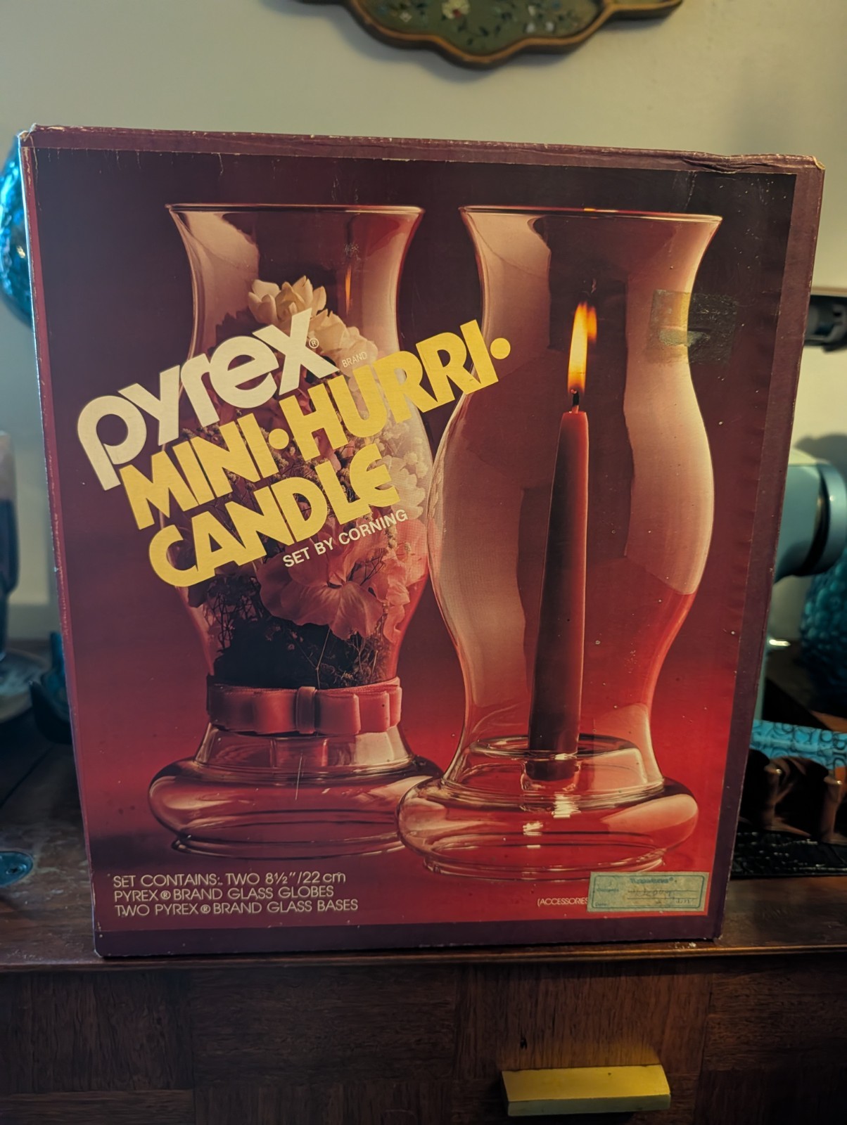 Vintage Pair Of Pyrex Mini Hurri-Candles Set NOS Original Box Vintage Pair Of Pyrex Mini Hurri-Candles Set NOS Original Box