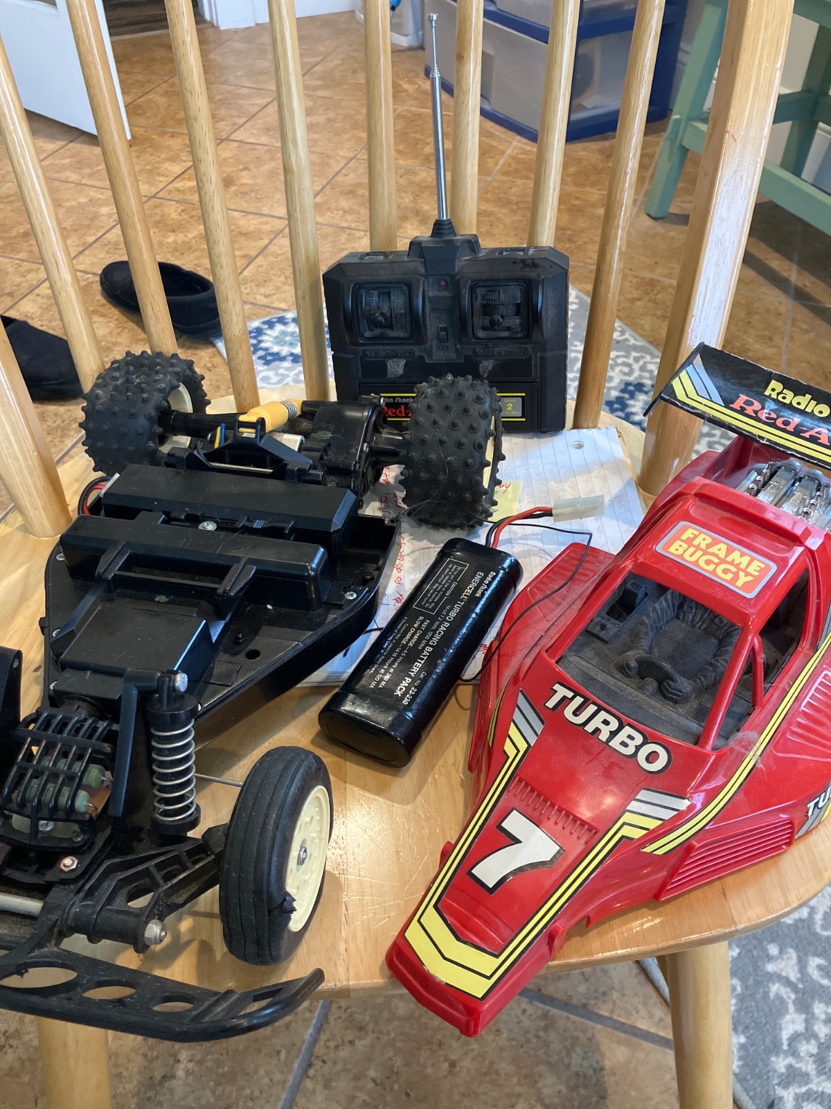 Vintage Radio Shack Red Arrow Frame Buggy 60-4077 RC Car w/ Box & Remote Read π Vintage Radio Shack Red Arrow Frame Buggy 60-4077 RC Car w/ Box & Remote Read π