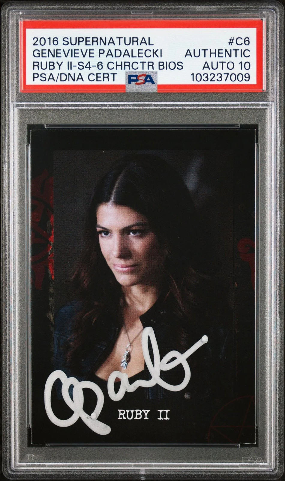 2016 Cryptozoic Supernatural #C6 Genevieve Padalecki Signed Auto PSA/DNA 10 Gem 2016 Cryptozoic Supernatural #C6 Genevieve Padalecki Signed Auto PSA/DNA 10 Gem