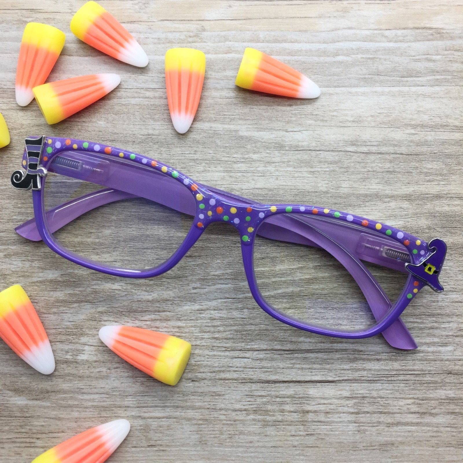 Halloween Reading Glasses +1.5 Hand Painted Readers Holiday Eyeglasses Witch Hat Halloween Reading Glasses +1.5 Hand Painted Readers Holiday Eyeglasses Witch Hat