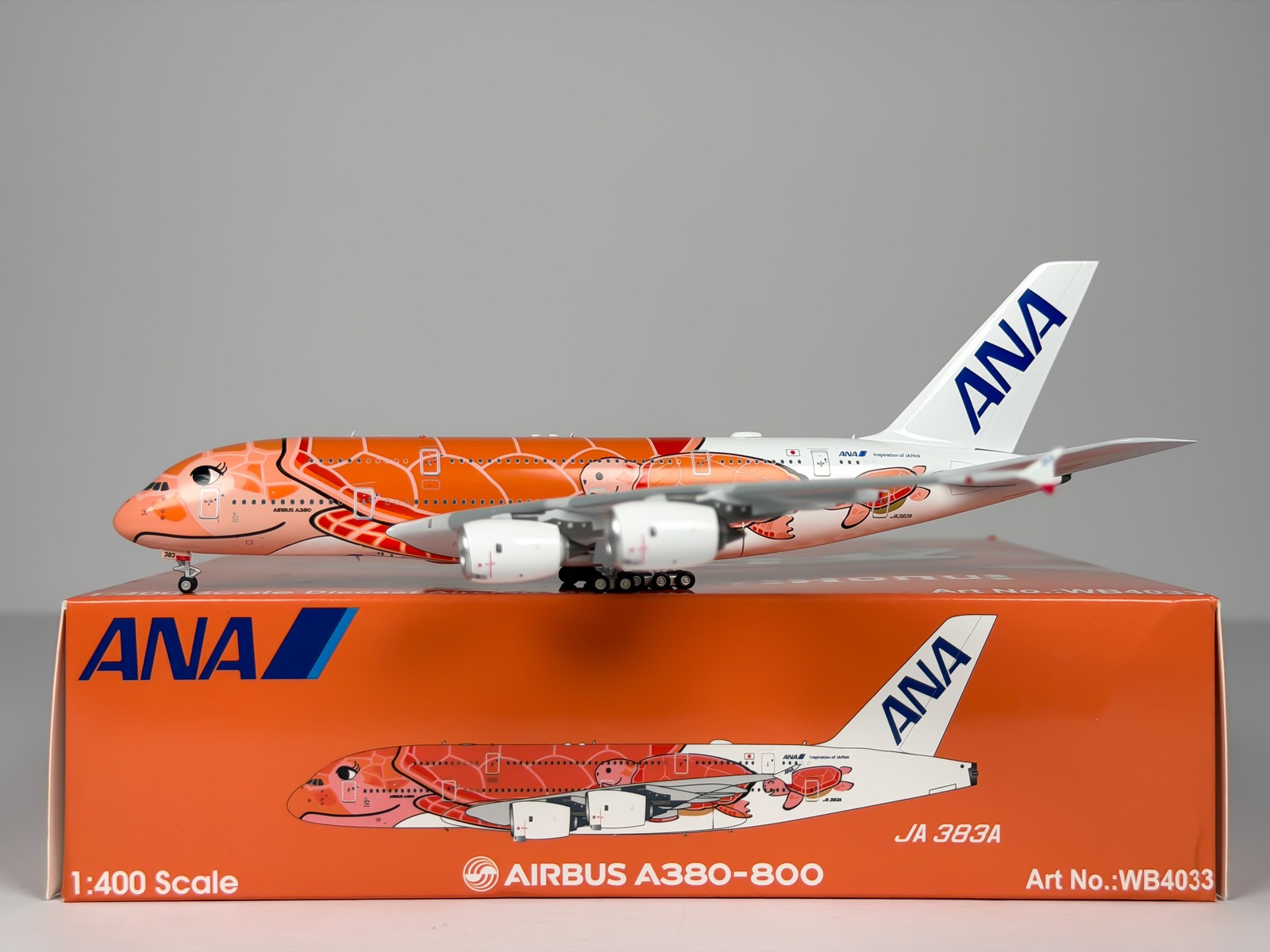All Nippon Airways (ANA) Airbus A380-800 1:400 Aviation400 JA383A (WB4033) All Nippon Airways (ANA) Airbus A380-800 1:400 Aviation400 JA383A (WB4033)