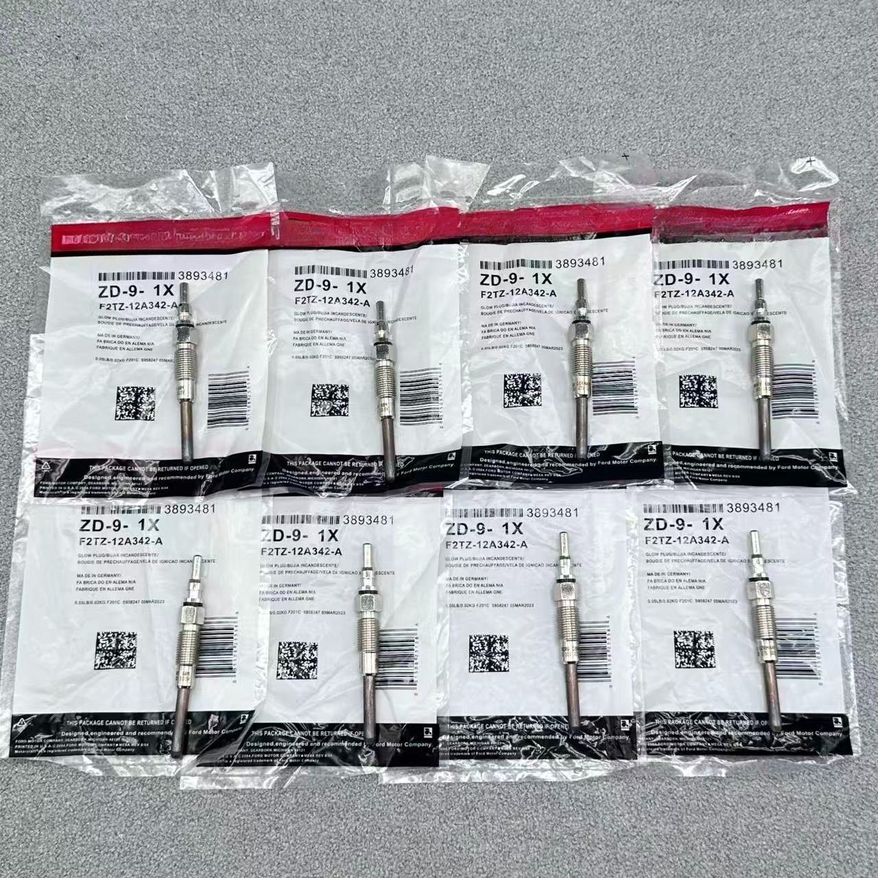 Set of 8 Ford Motorcraft ZD-29 Glow Plugs F2TZ-12A342-A For 1988-1994 7.3L IDI