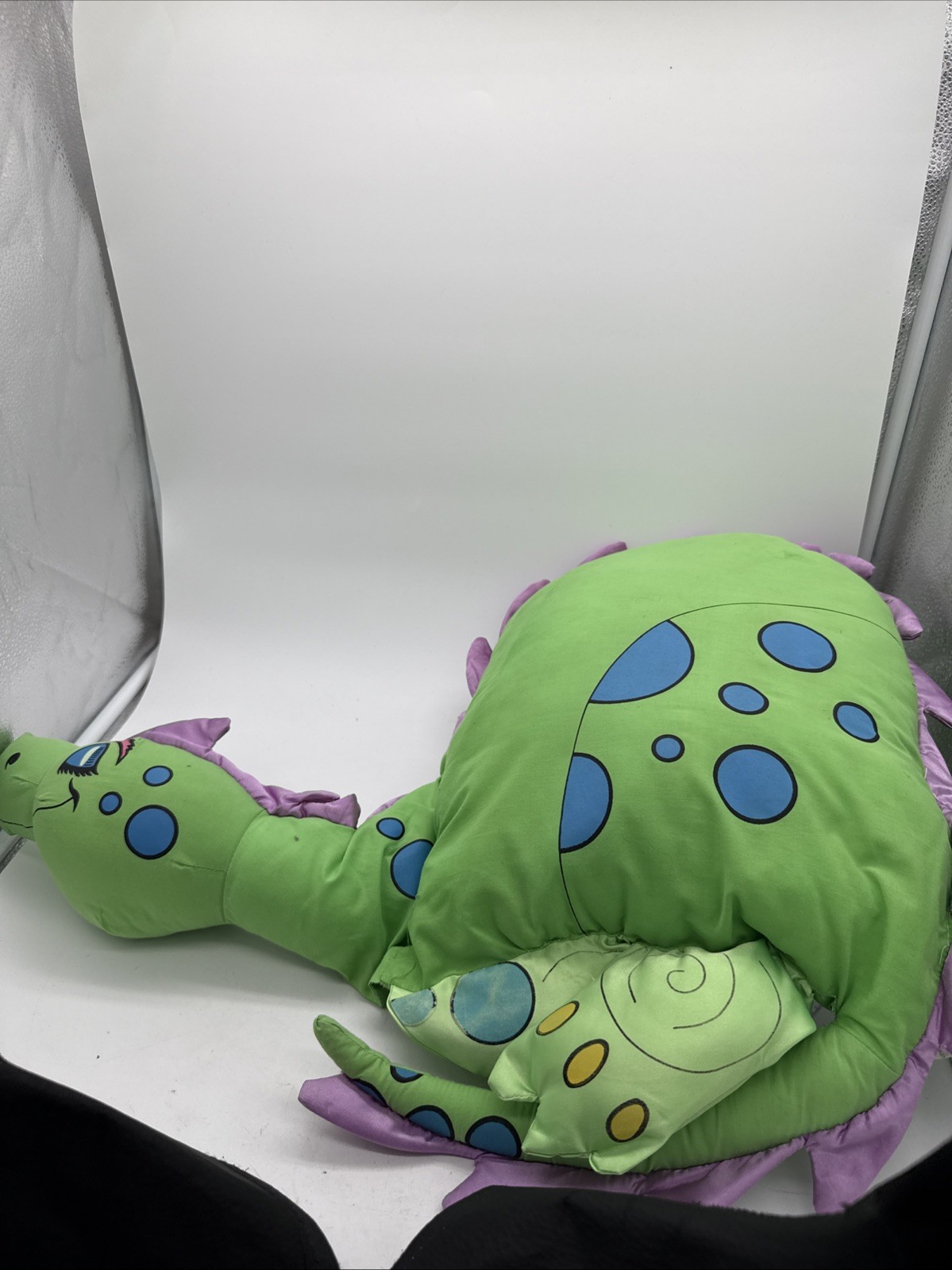 Rare Vintage 1985 Pillow People Pals DINA SNOOZE Dragon Dinosaur Green Plush