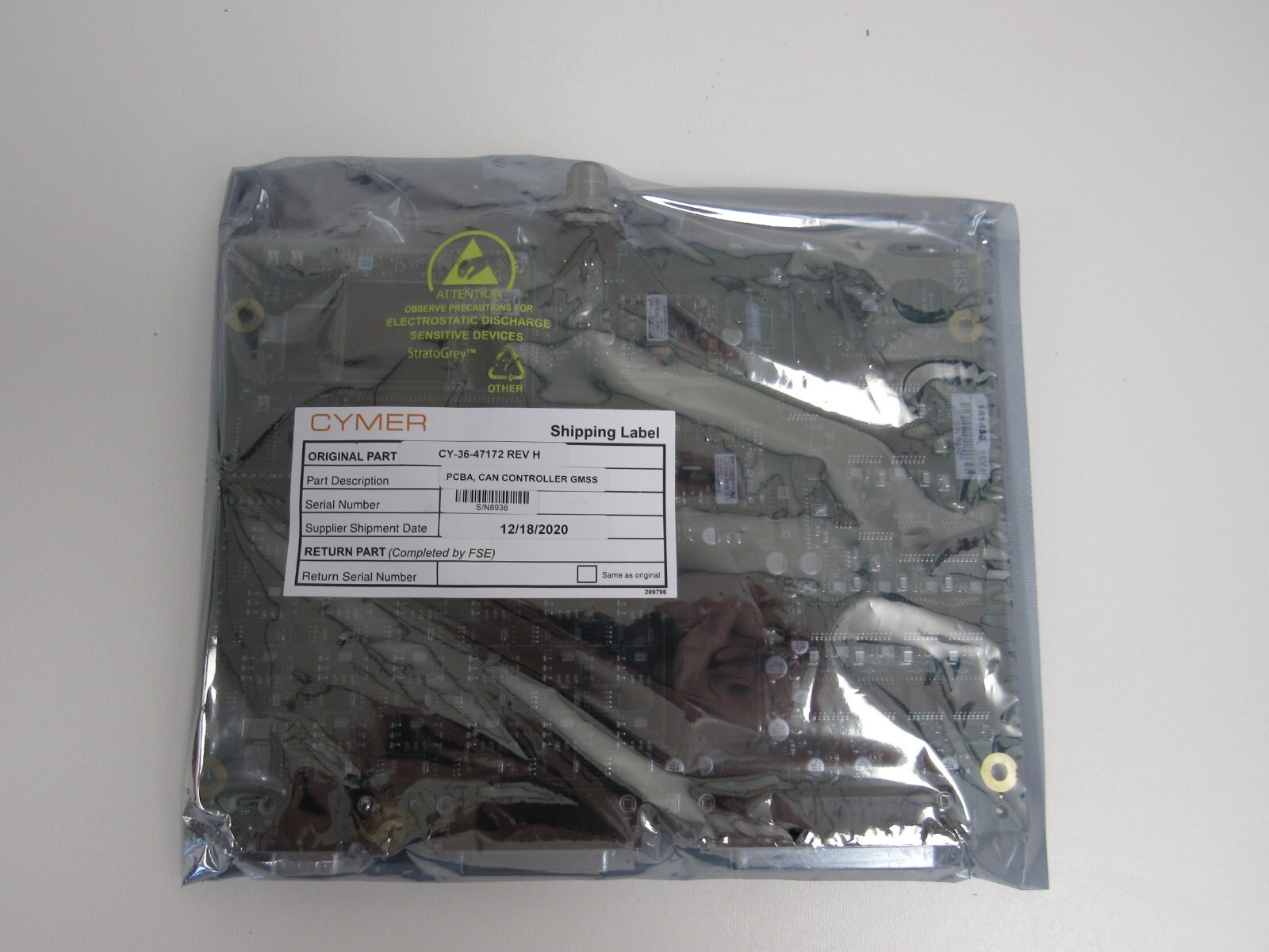 CYMER 141458 REV H PCBA, CAN CONTROLLER GMSS CY-36-47172 6-4 CYMER 141458 REV H PCBA, CAN CONTROLLER GMSS CY-36-47172 6-4