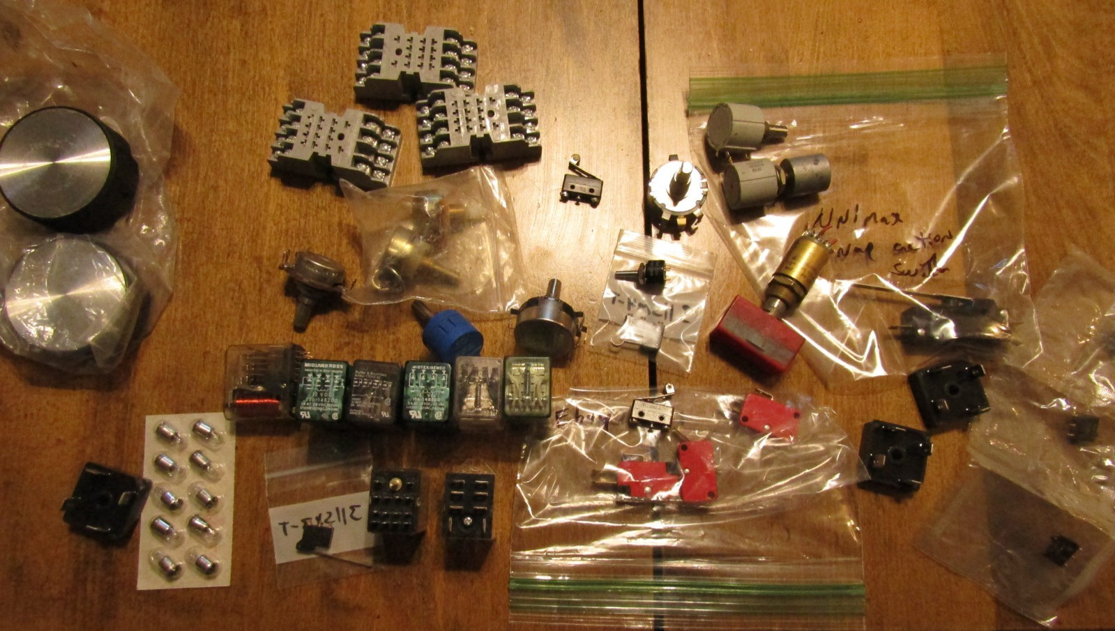 Lot Of Vintage NOS Electronic Components X Ray Pots Relays Switches ETC Read
