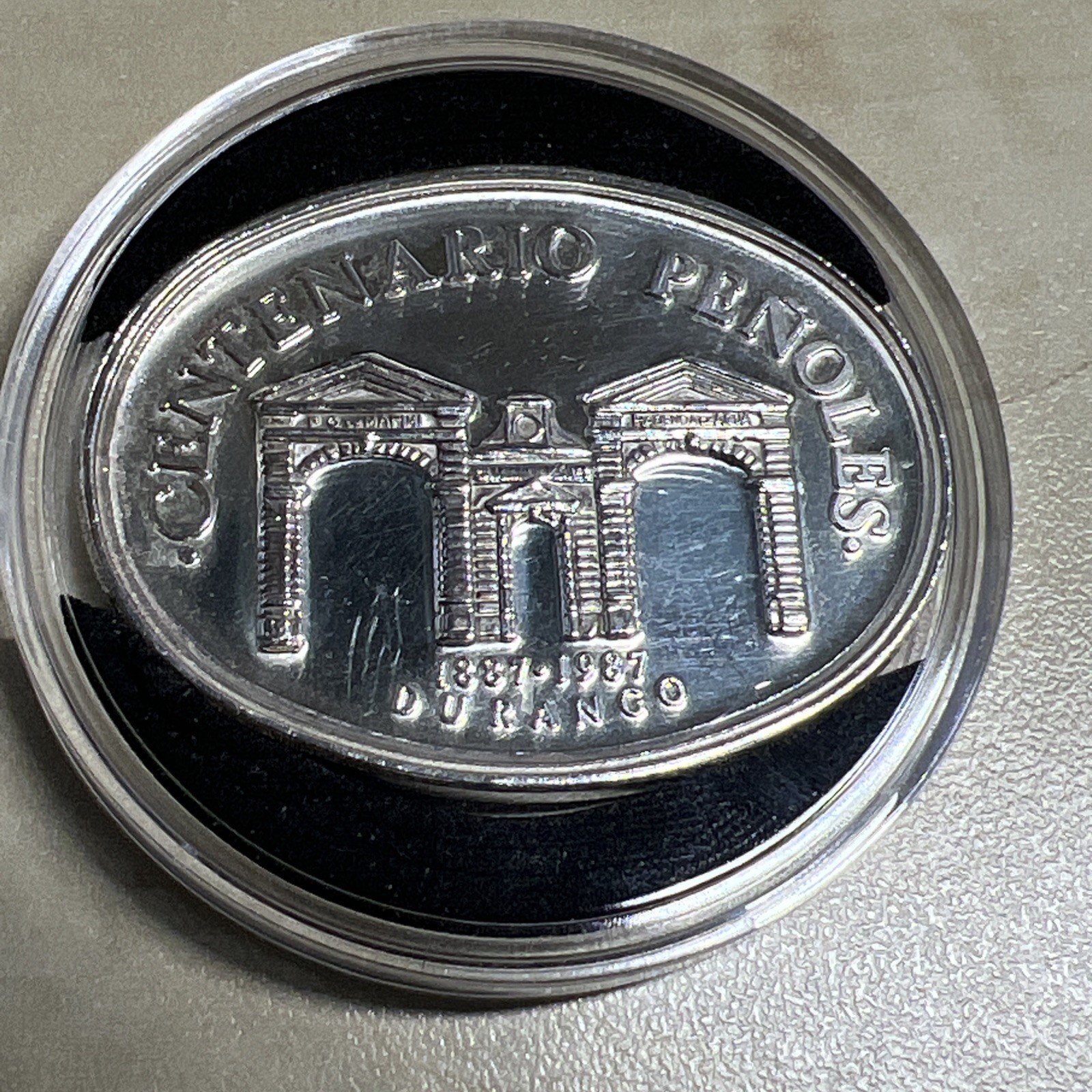 RARE 1987 CENTENARIO PENOLES DURANGO, UNA ONZA TROY PLATA PURA .9999